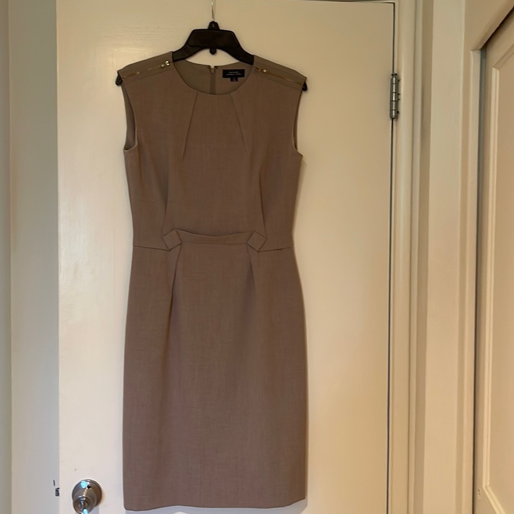 Taupe origami fold dress